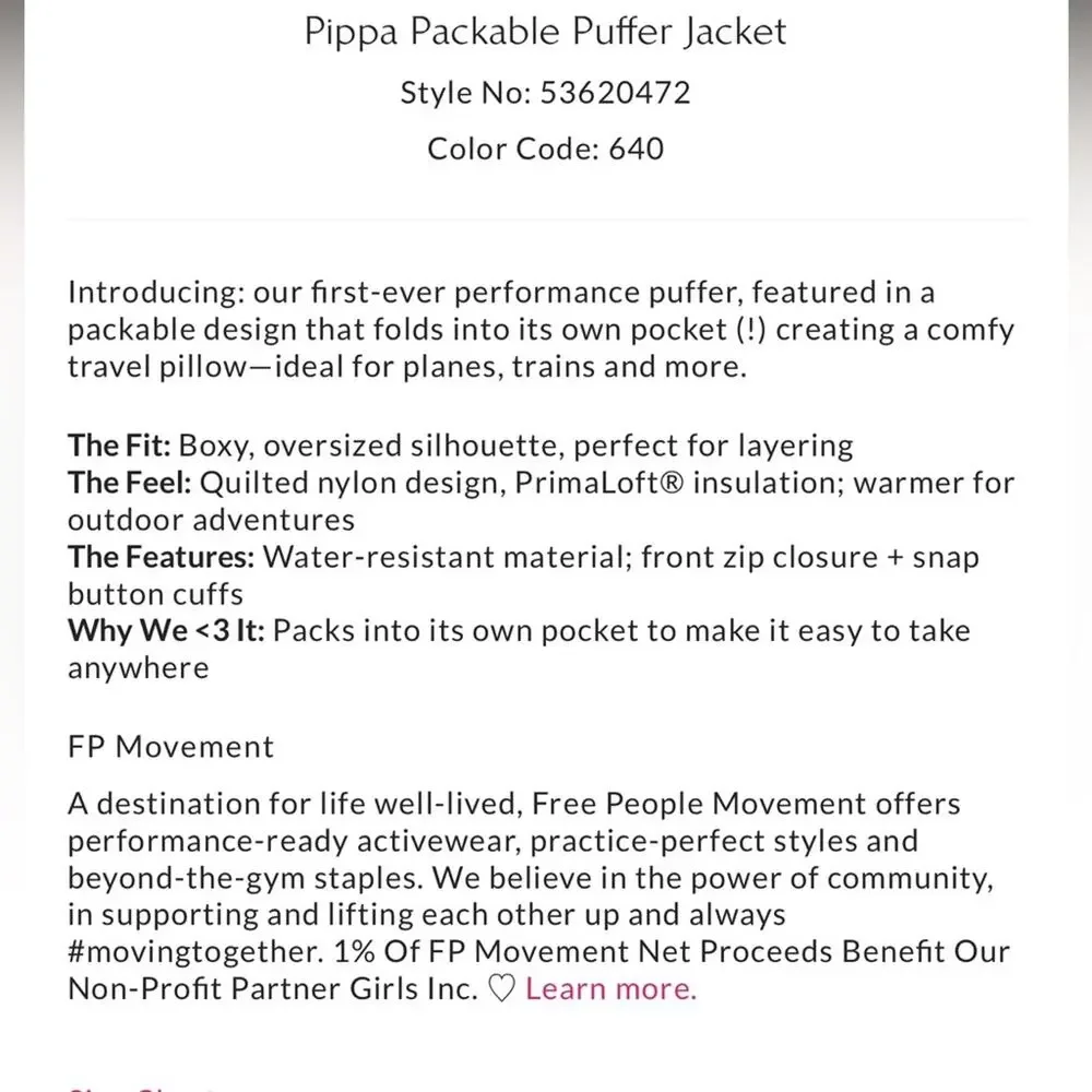 NWT Free People Movement Pippa Packable Puffer Winter combo Polar Bear Resort - Picture 12 of 12